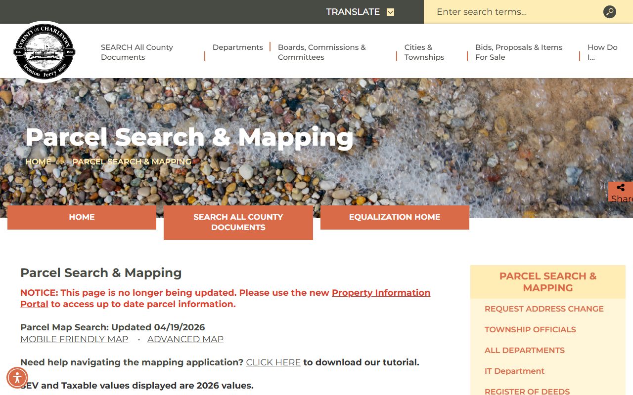 Charlevoix County clerk online services and document records portal