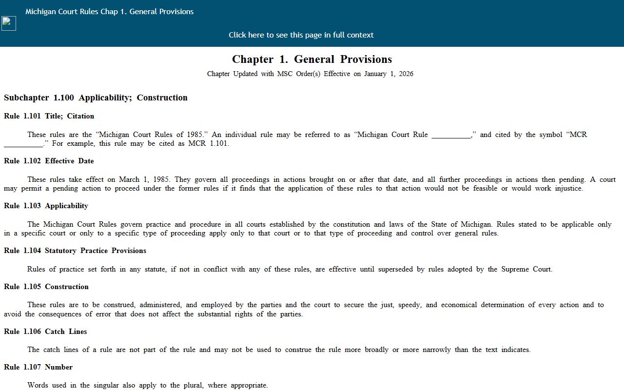 Charlevoix County court records defined under MCR 1.109