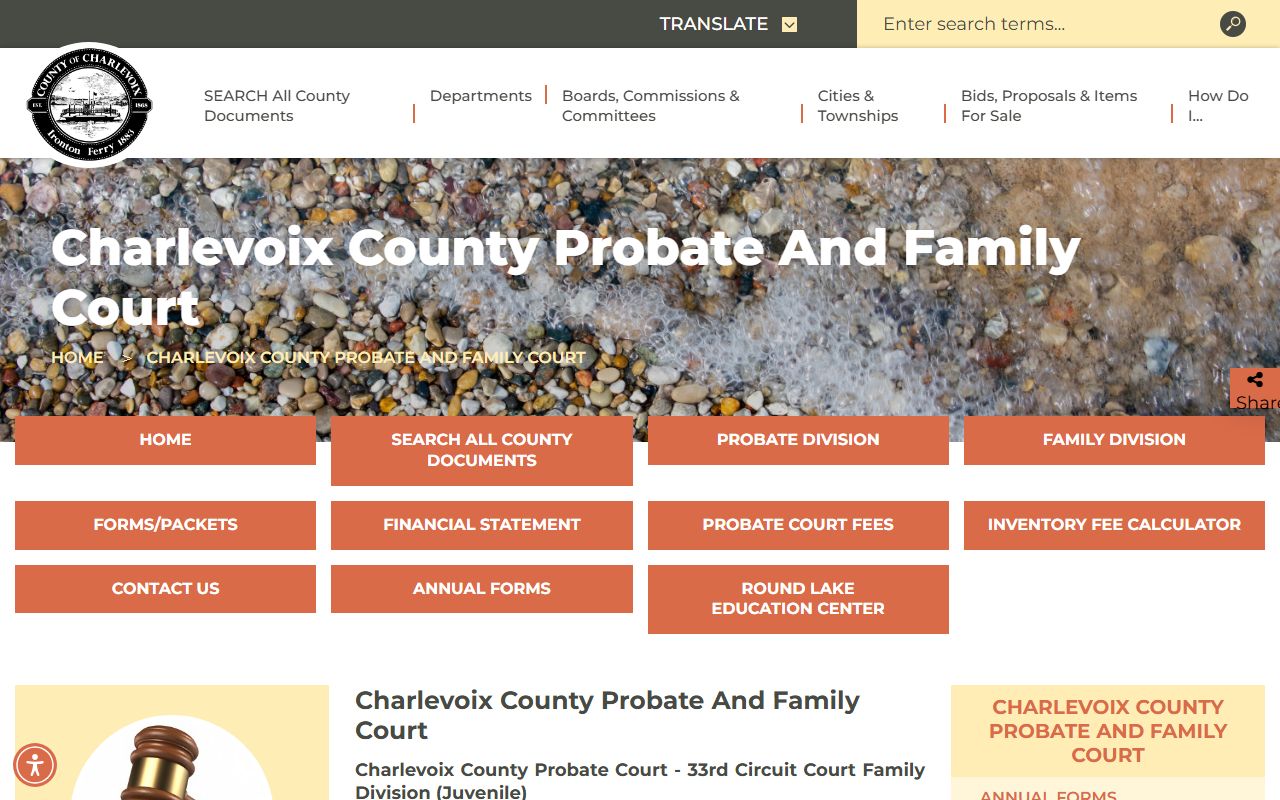 Charlevoix County probate and family court records overview
