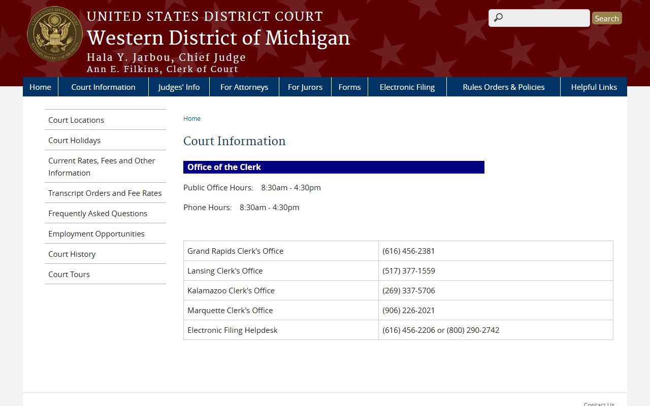 Charlevoix County warrant records and federal court information
