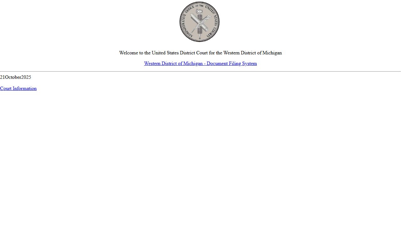 Charlevoix County warrant records and the federal court docket system